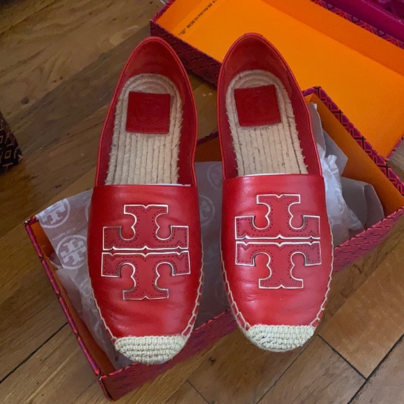 Tory Burch Shoes - Tory Burch Red Ines Espadrille